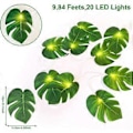 Miniatyrbild 4 av 4: Lumineuse LED Ljusslinga 2 m Blad Dekoration Ljusslinga 10 LED Ljusslinga med gröna blad