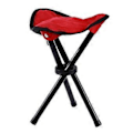 Miniatyrbild 1 av 5: Vikbar Tripod Pall Bärbar Användning Höjd 30 cm 3 Ben Stol för Vandring Camping Fiske Picknick Strand Tripod Sittstol Röd Red