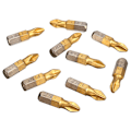Pikkukuva 2 / 5: PH2 10 kpl Titaaninen Phillips-poranterä 1/4\" varsi 25mm pituus Ei-liukuva