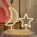 Miniatyrbild 4 av 5: Varmvit Stjärnformad LED Neonlampa med Bas, USB-driven, Hem