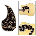 Miniatyrbild 5 av 5: Gula Pastamönster Gitarr Anti-Rep Skyddsplatta PVC Gitarrplektrumskydd Självhäftande Repskydd Gitarrdel