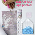 Miniatyrbilde 3 av 5: DIY 5D diamantmaleri full diamant (ku), ku fargede blomster
