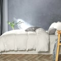 Miniatyrbillede 5 af 5: Moonlight hvidt stort dun dynebetræk, khaki blødt sengetøjssæt af