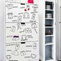 Miniatyrbillede 3 af 4: 1 Ark Tøjlabel Mærkat Garderobe Tøj Klassificeringsmærke Kommode Mærkat