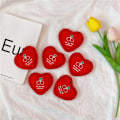 Miniatyrbild 5 av 5: 2 st Cherry Heart Shape Fällbar Spegel Kosmetisk Spegel