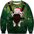 Jul Tröja 3D Digitaltryck Rundhalsad Sweatshirt - W2582714 - Storlek M M