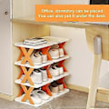 Miniatyrbild 2 av 5: Skohylla Enkel Installation Fri DIY Kombination Stapelbar Utrymmesbesparande Ihålig Förvaring Perfekt Orange Triple Layer