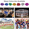 Miniatyrbilde 4 av 5: Rose Red Niuhong Cheer Leader Poms Shiny Metallic Cheer Ball Farb