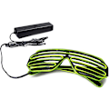 Miniatyrbilde 3 av 3: Lysende Shutter Neon Rave Briller El Wire Solbriller LED Voice A