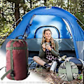 Miniatyrbillede 2 af 4: Udendørs Camping Sovepose Kompressionspose Afslappede Hængekøjer Opbevaringspose Tøj Rod Organizer Pose Red