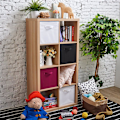 Miniatyrbild 4 av 5: Set med 2 hopfällbara förvaringskuber, hopfällbar tygorganisatör Ba