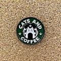 Miniatyrbild 3 av 5: Emaljnålar för katt och kaffe Emaljnål för katt Kaffe Emaljnål Brosch för Ryggsäckar Kläder Jackor & Hattdekoration