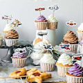 Miniatyrbillede 4 af 4: 10 stk Kagepynt Flyvemaskine Legetøjsmønstre Kageplukke Cupcakespynt Dessert Dekorative Pynt