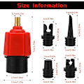 Miniatyrbilde 2 av 5: Oppblåsbar kajakkpumpe, oppblåsningsventiladapter og 4 stk. oppblåsing