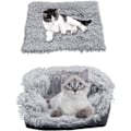 Miniatyrbild 1 av 5: Furry Self Warming Cat Bed Mat, 2-i-1 Mjuk Husdjur Sovande Filt