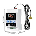 Miniatyrbild 3 av 5: Termostat med termoelement och LED-display, digital temperaturkontroller, 2W vattentät sensortermostat ADC 110-240V