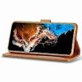 Miniatyrbild 3 av 5: LC.IMEEKE Fodral till Samsung Galaxy S24+ Kalvtextur Läder Ställ Telefon Skyddande Skal Style E