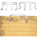 Miniatyrbillede 1 af 5: 2 stk. Metal Musik Bog Klip, Musik Stativ Klip Noder Klip f