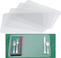 12 st (43X28cm) - Transparent Plast Placemat för Barn Kök R