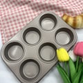 Miniatyrbilde 4 av 5: DIY bakebrett 6 hull runde kakeform kakeverktøy non-stick belegg