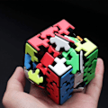 Miniatyrbilde 5 av 5: Gear Cube 3x3 Puslespill Kungfu Cube 3D Puslespill 3x3x3 Cube Puslespill Smoo