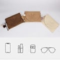 Miniatyrbild 4 av 5: Allsidig Crossbody-väska för kvinnor Enkel handväska Strandväska i halm Axelväska Handgjord Messenger-väska Vardagsväska Ljusbrun Light brown