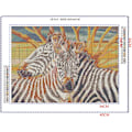 Pikkukuva 2 / 5: Neliömäinen timanttimaalaus Täydellinen Zebra 5D Neliömäinen timanttimaalaus