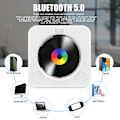 Miniatyrbild 4 av 5: Vit - CD-spelare för skrivbord med Bluetooth Gueray Väggmonterad CD