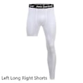 Miniatyrbilde 1 av 5: Herre Base Layer Treningstights Kompresjon Løpetights Sport Cropped Ett Ben (S Hvit Venstre)
