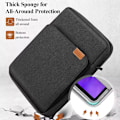 Miniatyrbilde 3 av 5: Svart Messenger-veske for bærbar PC, nettbrett og MacBook Air Pro M1 M2 iPad