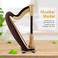 Miniatyrbild 5 av 5: Klassisk Miniatyrharpa Uppdragbar Harpa Trä Miniatyrharpa Replika