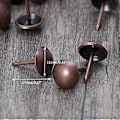 Miniatyrbild 3 av 5: 100 Stycken Antika Möbelspikar Runda Dekorativa Nubb Metall Tumspikar Sortimentskit för DIY Möbeldekor Imitationsguld Imitation gold