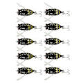 Miniatyrbillede 3 af 5: 10 Stk. Hårde Agn Cicada Saltvand Guld(Sort) Black