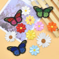 Miniatyrbillede 5 af 5: 16 stk. Blomsterbroderi Applikation Applikation Sy-på Patches Butterf