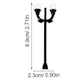 Miniatyrbilde 3 av 3: 12 stk. Miniatyr Gatelampe Modell DIY Mikrolandskap Veilampe Modell Sandbordlampe Modell 0.8X2.3X6.9CM