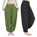 Pikkukuva 2 / 5: Naisten rennot, suuret modaali harem-housut, tanssihousut, jooga-asu red XL