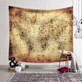 Miniatyrbild 1 av 2: Tapisserie dekorativ Atlas historique Ancienne carte du monde Ta