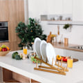 Miniatyrbilde 3 av 4: 2 stk. Trestativ i tre for oppvask, bambus, 5 rom Ki