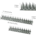 Miniatyrbillede 2 af 5: (Grå), Fuglespik, 14 stk. Duer Spikes 4,6 meter 3 rækker Plast