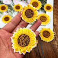 Miniatyrbilde 5 av 5: 10 stk. Solsikke Broderi Merker Stryke På Lapper Sy På Applikasjon