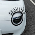 Miniatyrbillede 5 af 5: Biløjenvipper, Bilforlygter Stickers Sorte Biløjenvipper Bil-Sty