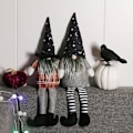 Miniatyrbild 5 av 5: 2-pack 15-tums Halloween-tomtar plysch Herr och Fru Docka Handgjord Elf