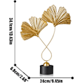 Miniatyrbild 2 av 5: Marmor Ginkgo Prydnader Gyllene Ginkgo Blad Vinkällare Veranda Dekoration