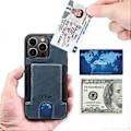 Miniatyrbillede 4 af 5: Slankt kortetui designet til iPhone11Pro - Wallet Case med kortholder - Beskyttende/Ridsesikker - Kompatibel med Apple iPhone