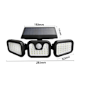 Miniatyrbilde 1 av 3: Solcelle Utelys, 74 LED, vanntett IP65, bredt lys