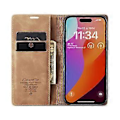 Miniatyrbillede 2 af 5: CASEME 013 Serie Til iPhone 16 Pro Max Etui Kortholder Stativ Læder Telefon Cover Style C