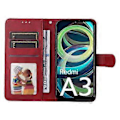Pikkukuva 2 / 5: Xiaomi Redmi A3 4G/Poco C61 4G Kotelo Magneettilukolla Nahkainen Käännettävä Lompakkokotelo Style C