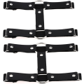 Pikkukuva 1 / 5: 2 kpl säädettävät rivit nahkaiset jalkaharjat Garter Belt Punk Gothic