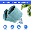 Miniatyrbillede 4 af 5: (Sø Blå, Medium) Hund Instant Cooling Bandana, Åndbar Blød
