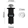 Miniatyrbilde 2 av 5: 6 stk. Toalettsetehengsler Fester Toalettsete Feste Universal Toalett Reservedeler, Toalettsete Feste Fester WC Sete Gummi Ekspansjonsbolter, Passer De Fleste